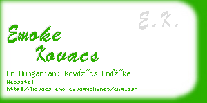 emoke kovacs business card